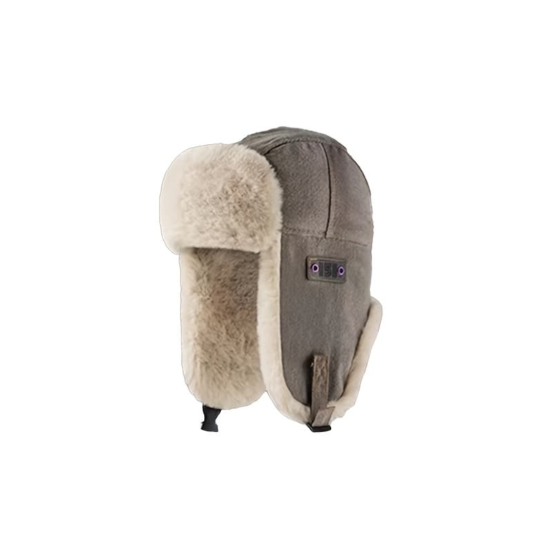 TEMU 1pc Unisex Winter Thick Ear Protection Lei Hat | Cold Resistant Plush Thick Chain Plush Flying Hat, Suitable For Shopping, Parties, Winter , Skiing Sports, Fabric, Hand Washable.