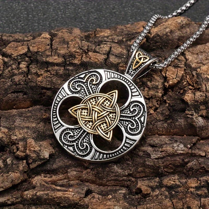 TEMU 1pc Of Celtic Knot Pendant, Irish Necklace For Men And Women, Viking Jewelry Gift