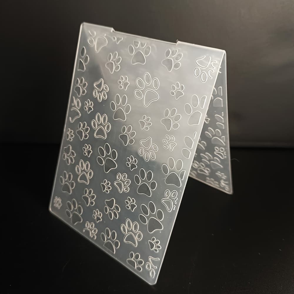 TEMU Puppy Footprints 2d/3d Embossing Folders For Card Making Photo Album Scrapbooking