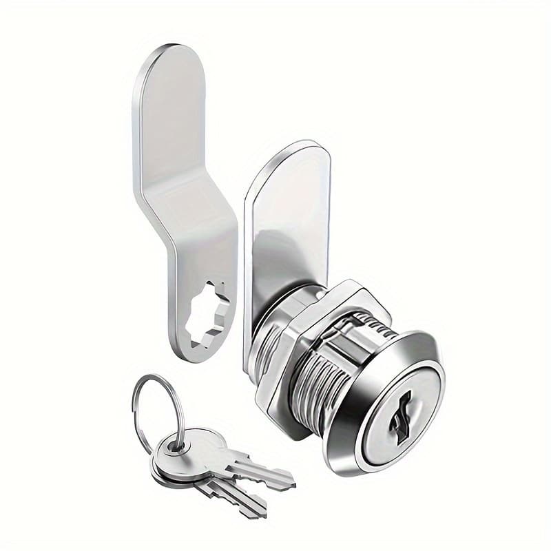 TEMU 1pc Gdgdsy 5/8" Cabinet Lock With Keys - Sleek Metallic , Drawer & File Cabinet Safety Lock, , No Battery Required -
