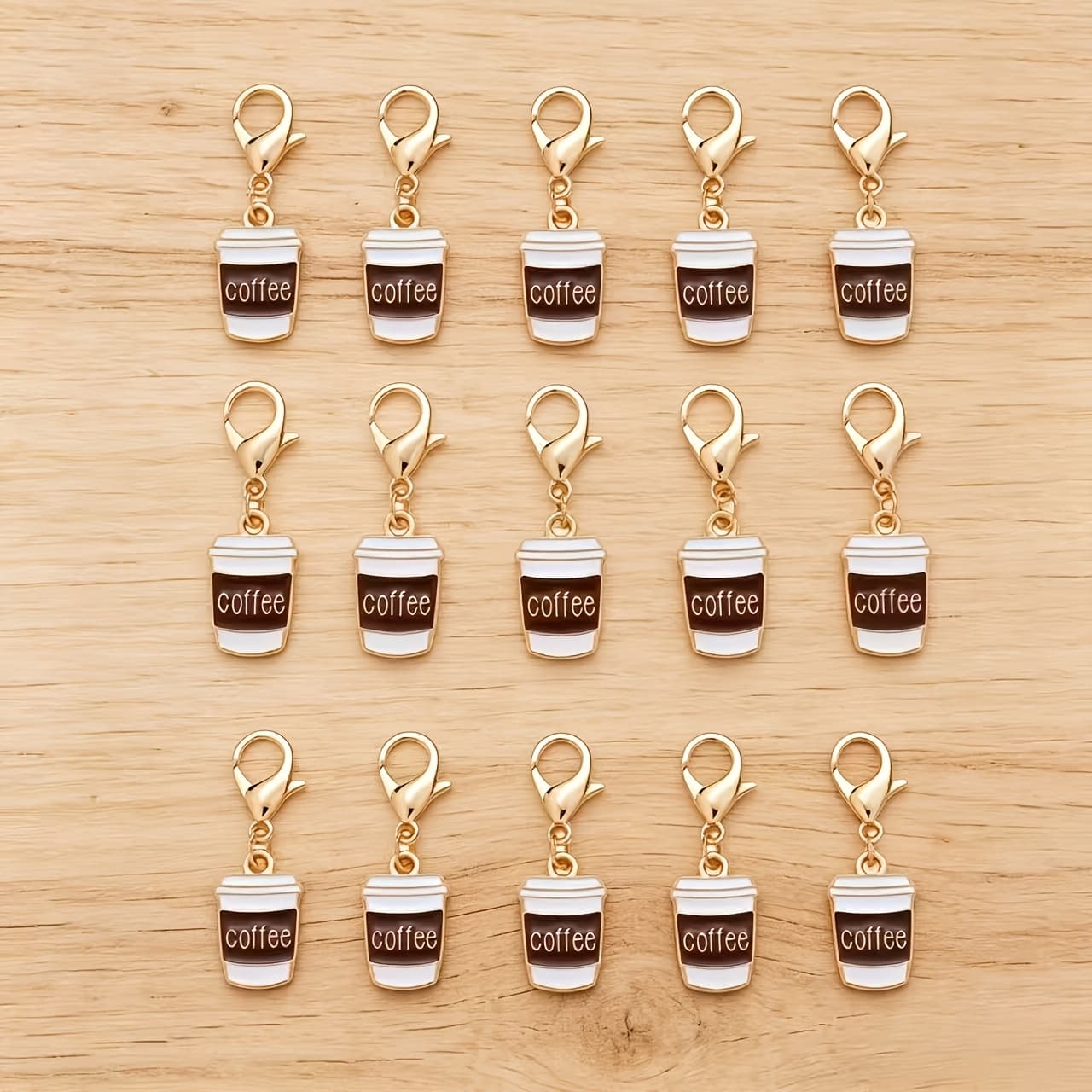 TEMU 15 Coffee Cup Keychains, For , A Stylish Accessory For Bags And Backpacks, Suitable As Gifts, Birthday Presents, Holiday Gifts, And Friendship Tokens