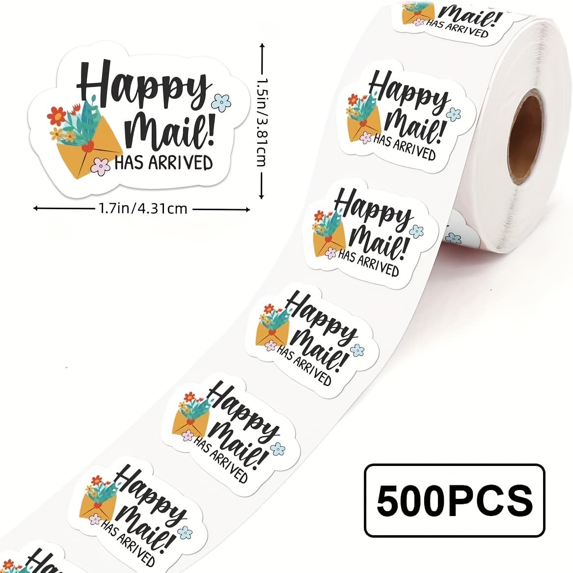 TEMU Has At Cute Stickers, Online Small Business Sticker Gift Bags Wrapped Envelope Labels, 500 Labels Per Roll