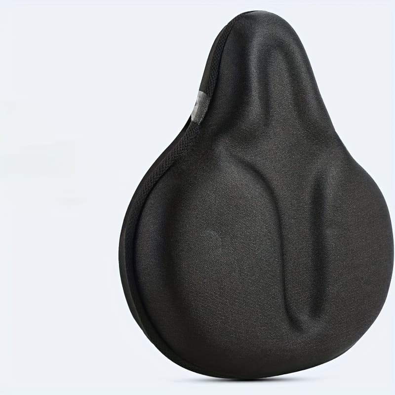 TEMU Ultra-comfortable Silicone Bike - Shock Absorption, Extra Thick And Wide For Peloton, Mountain & Road Bikes - Durable, , Black