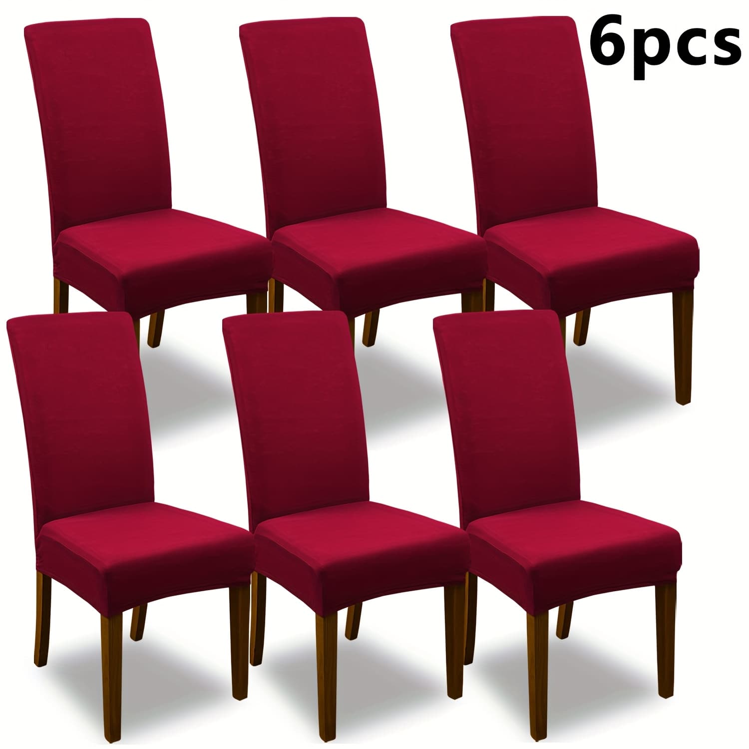 TEMU 4pcs Set/6pcs Set Milk Elastic Home Kitchen Dining Chair Slipcover, Chair Cover, Furniture Protector For Living Room, Valentine's Day Gift, Valentine's Day Decorations