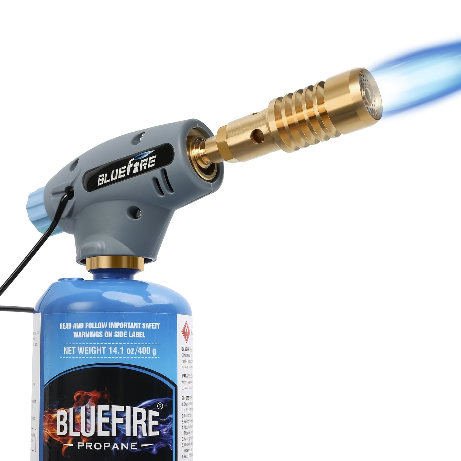 TEMU Handy Cyclone Torch Head Portable Brass Gas Torch Manual Ignite Fuel By Map Pro Propane Gas Cylinder For Soldering Welding Plumbing Repair Lighting Grills Glass Work Remove (excluding Gas Fuel)