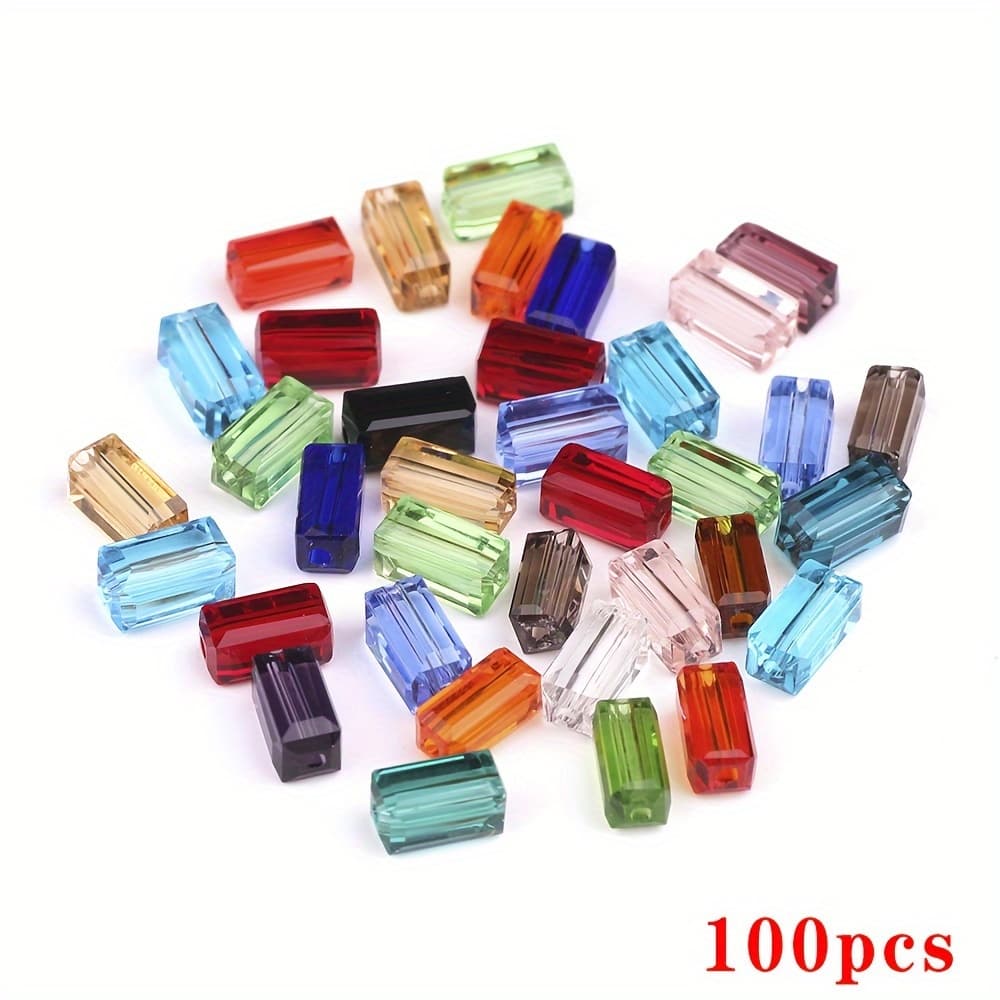 TEMU 2 X 4mm Rectangular Colorful Spacer Beads For Jewelry Making 100pcs Special Fashion Bracelet Necklace Beaded Craft Supplies