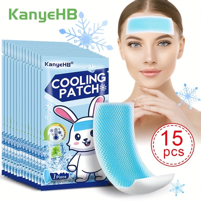 TEMU 15pcs Cooling Patch, Soft & Cold, Individually Wrapped/hygiene/portable, Cool Gel Sheet, Battery-free/safe, Ideal For Body Physical Cooling, Essential For Home Or Outdoors
