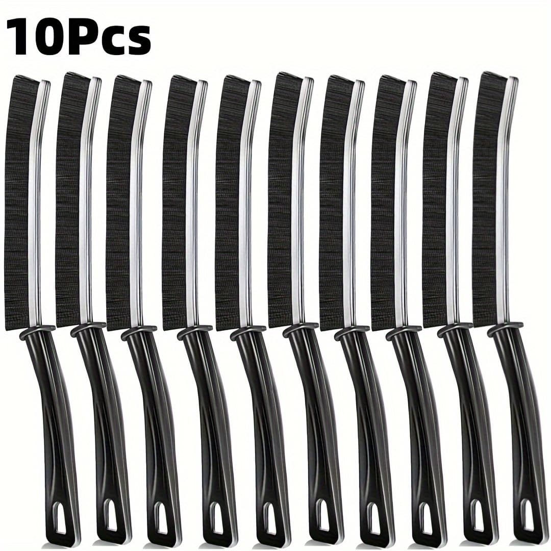 TEMU 10pcs Narrow Cleaning Brushes, Multifunctional Crevice Brushes With Fine Bristles, Comfortable Handle And Storage Hole For Restaurant Kitchen Tile Window Cleaning