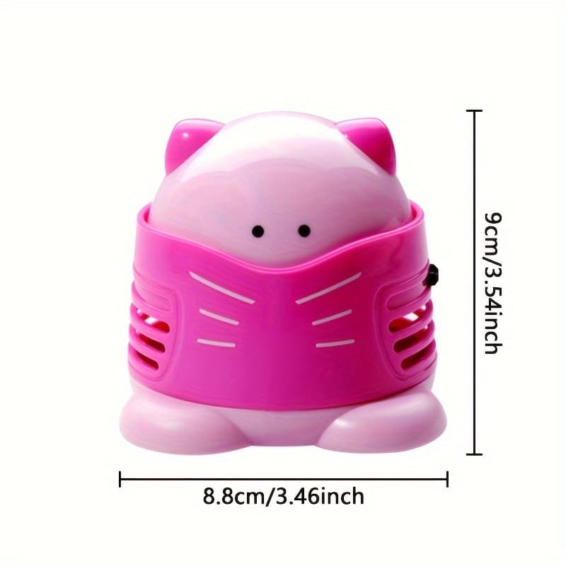 TEMU Durable Plastic 5d Diamond Painting Tool Kit - Quick Picker Upper, Mini Vacuum Cleaner And Desktop Sweeper For Cleaning And Bead Storage - Cute Cat Design