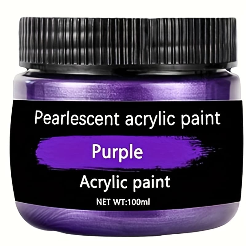 TEMU Metallic Acrylic Paint, 12-color Acrylic Paint Set, 3.38oz/100ml Bottle, With Bright Colors, Suitable For Artists To Paint On Rocks, Wood, And Ceramics With Metallic Paint