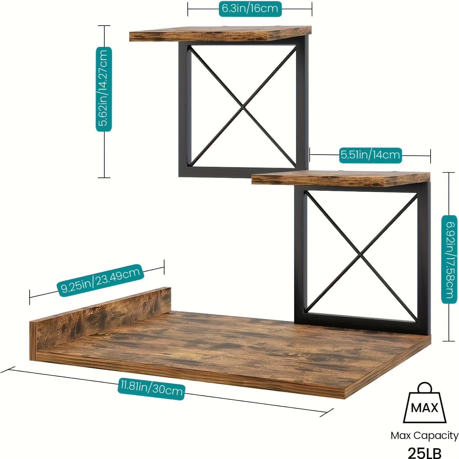 TEMU 3-layer Style Wooden Desktop Storage Rack - Circular Desktop Storage Rack With Decorative Top, Saving Space For Office Bookshelves, Suitable For Home Decoration And Desktop Accessories