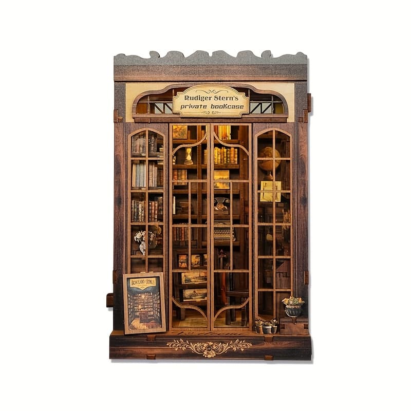TEMU 3d Handmade Miniature Bookstore Kit - Exquisite Details, Artistic | Creative For Adults And Teens, Home Decor And Relaxing Craft Project