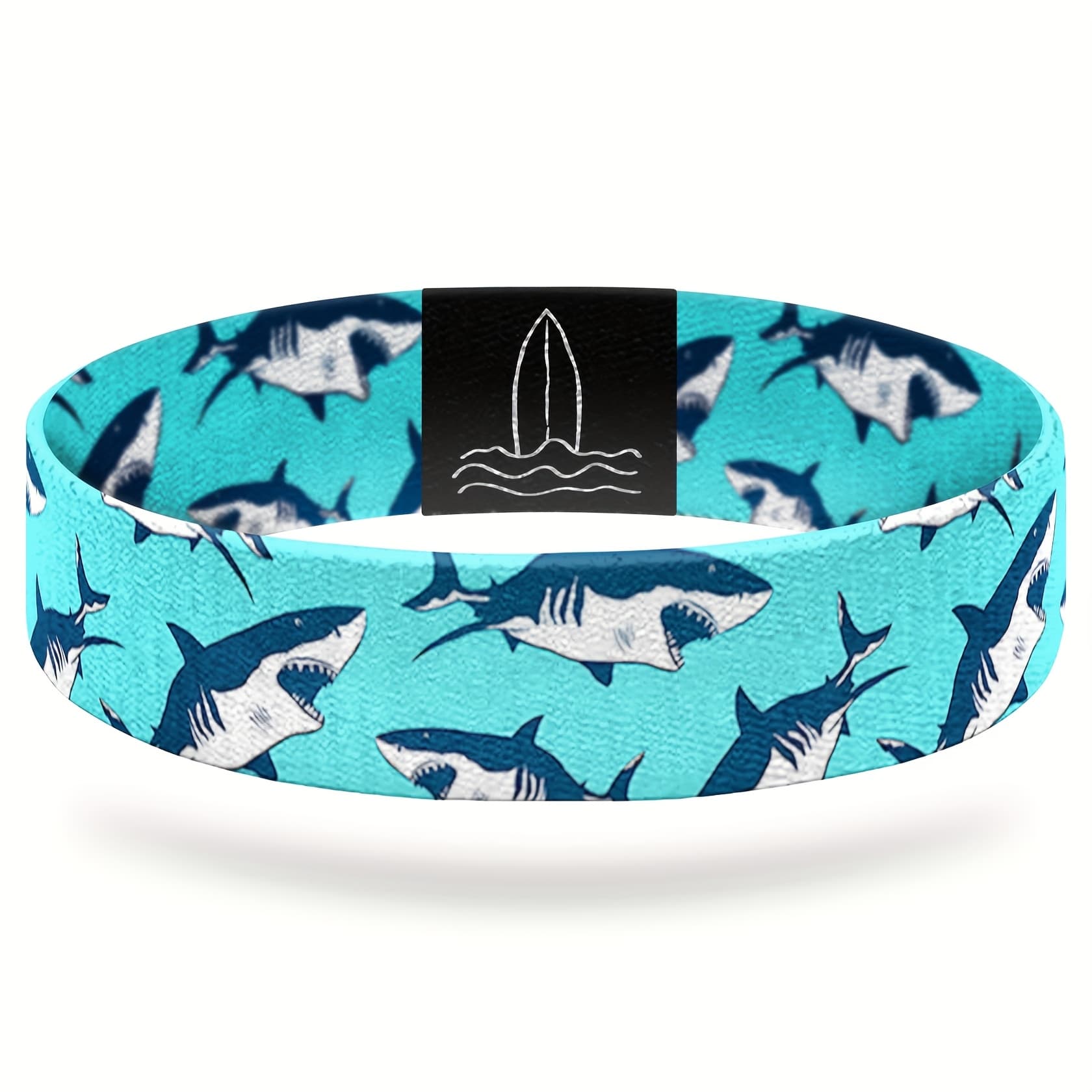 TEMU 1pc Shark Elastic Bracelet Suitable For & - Shark Wristband, Stretchable Bangle For Party, Sport, Daily Wear - Shark-themed Gift For,, Shark Lovers, For Teenager