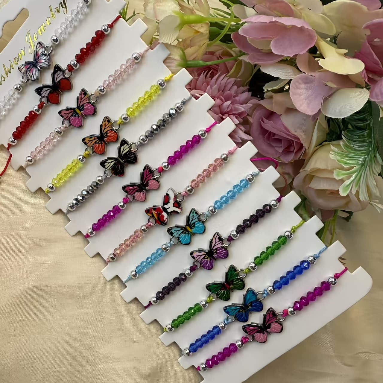 TEMU A Fashionable Adjustable Bracelet Set Featuring 12 Colorful Woven Pieces For Hand Adornment