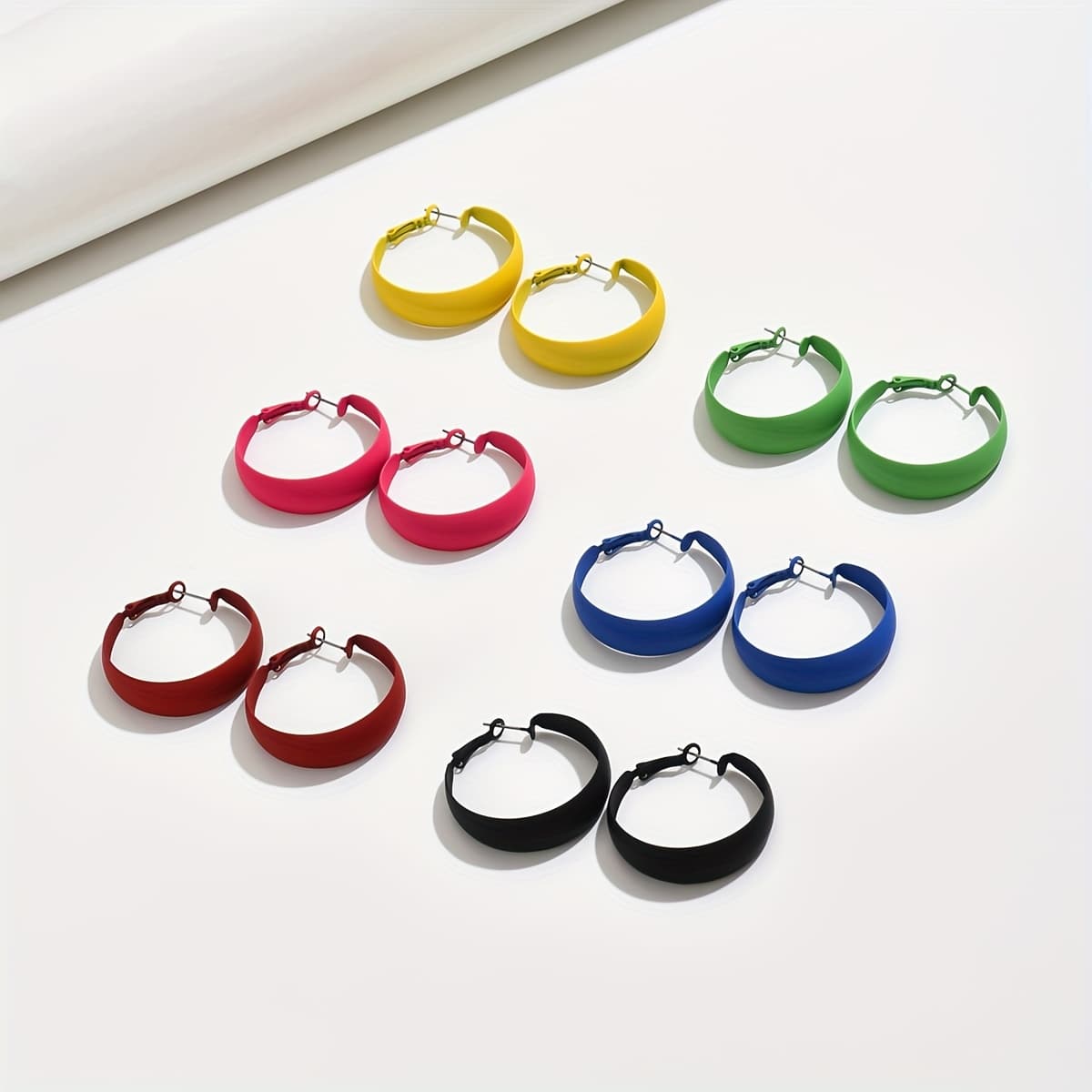 TEMU 6 Pairs/set Classic Trendy Colorful Ear Hook Set