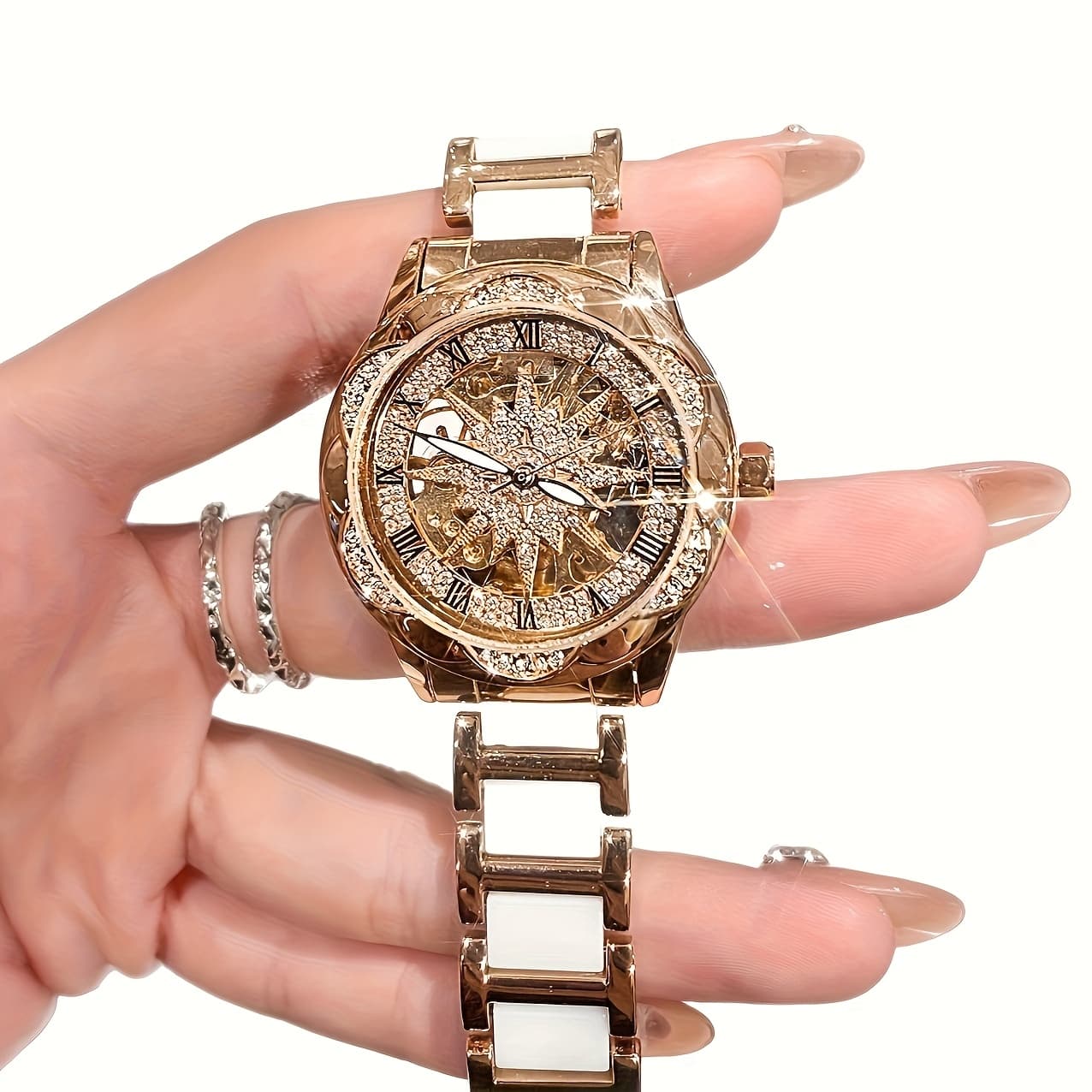 TEMU Elegant And Fashionable Women's Watch, A Niche Trendy Sunflower Quartz Watch, Is Very Suitable For Daily Matching And Decoration