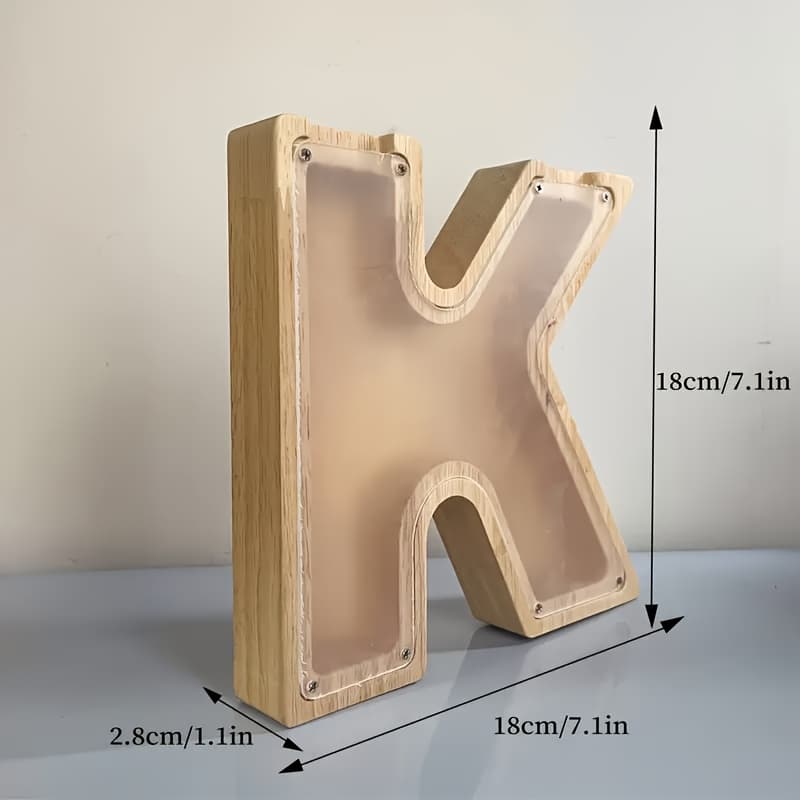 TEMU Wooden Alphabet Money Bank For For Boys And Girls, Perfect Birthday Gift For Kids