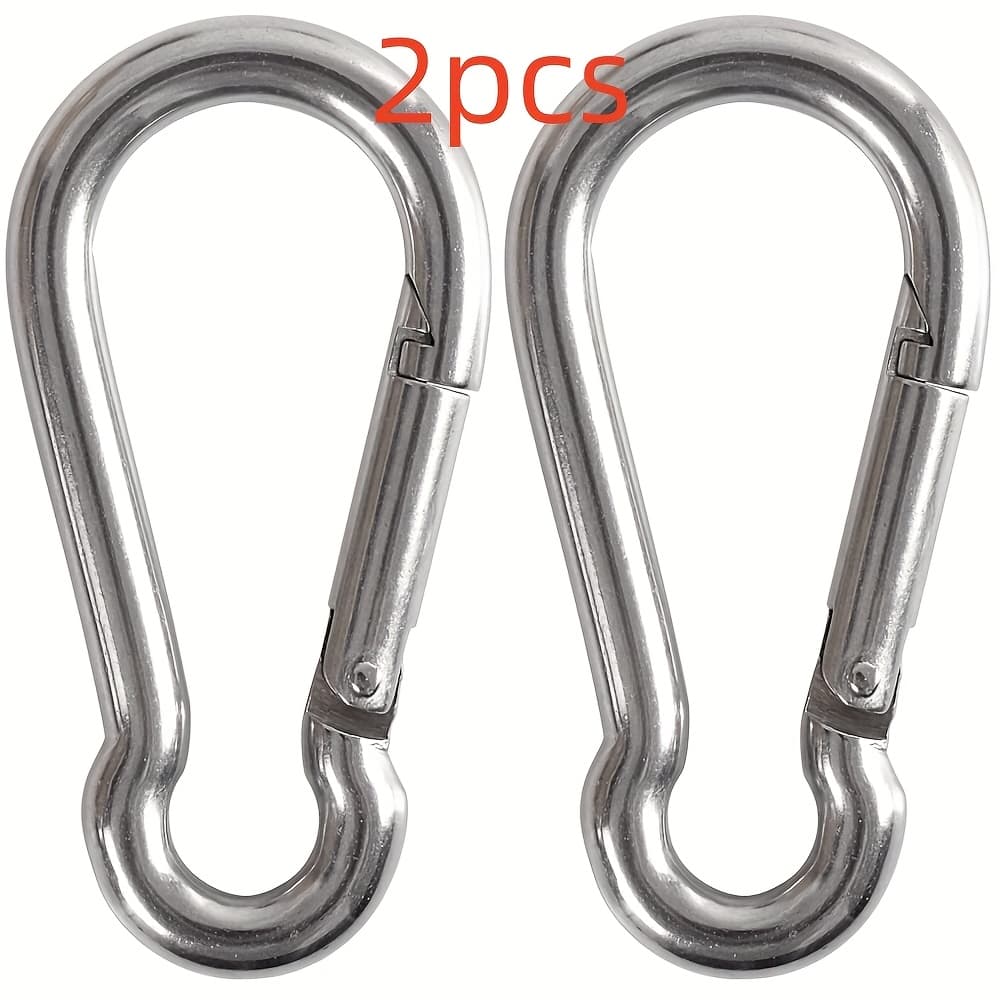 TEMU 2-pack, Load-bearing Capacity Spring Hook Attachment, Rust-proof For Hammocks, , Fitness Equipment, Camping