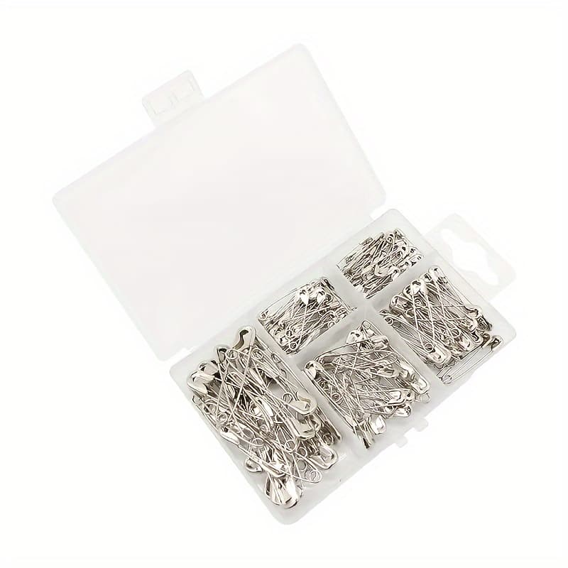 TEMU 150pcs , Silvery Safety Pins. Home Sewing Tools