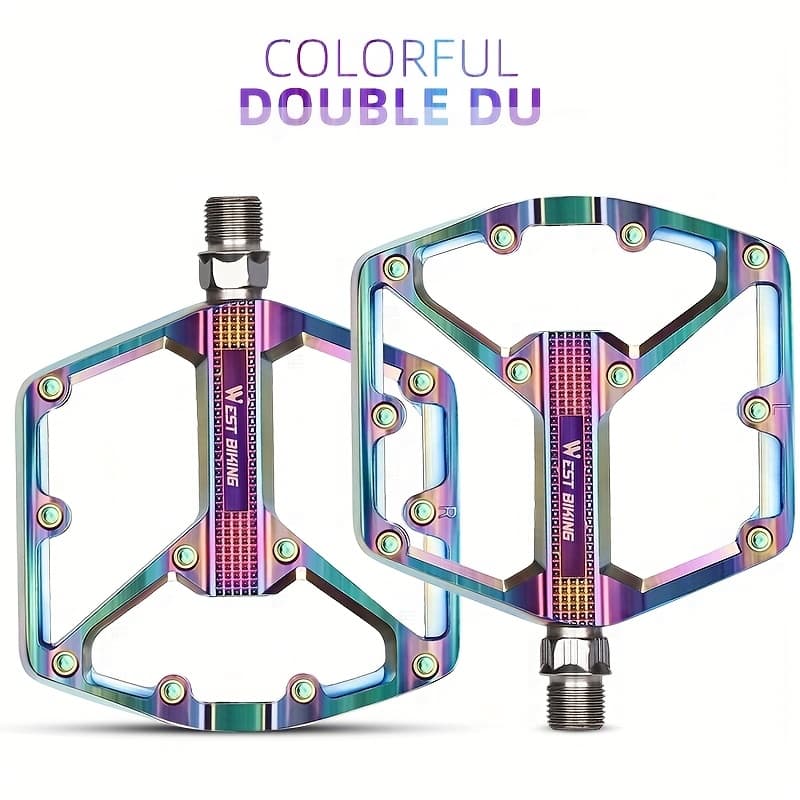 TEMU 1 Pair Western Bicycle Aluminum Alloy Pedal - 3 Bearings, Durable And Lightweight, Suitable For Mountain Bikes And Road Bikes, Ribbon Hexagonal Sleeve, , Bicycle Accessories