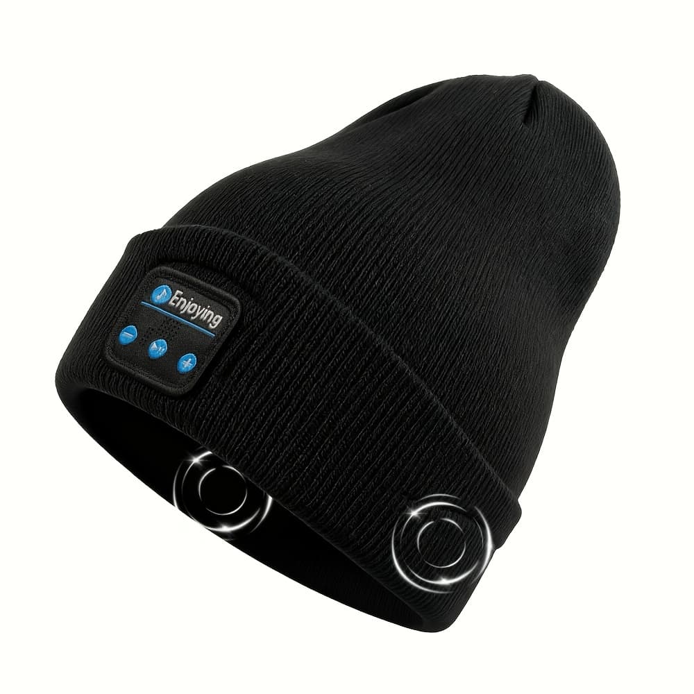 TEMU Autumn And Winter Warm Wireless Knitted Winter Hat Wireless Headset, No Brim Design, Soft Warm Ear, Active Noise Reduction, Unisex, , Holiday Gift