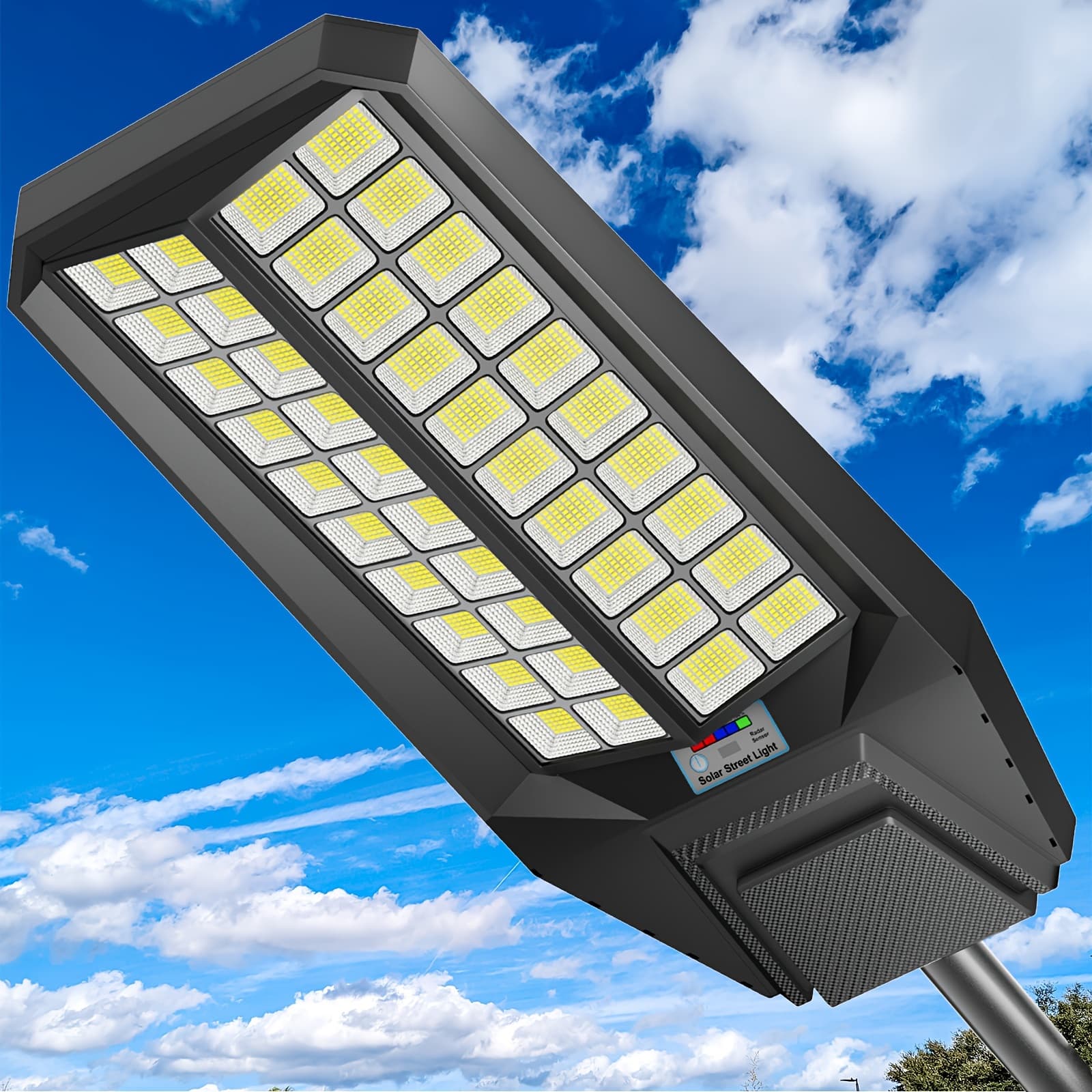 TEMU Outdoor Solar Street Lighting, Solar-powered Street Lamps, Dusk Till Dawn Operation, With Motion Sensors, Wide-angle Led Lights, Solar Lights Areas