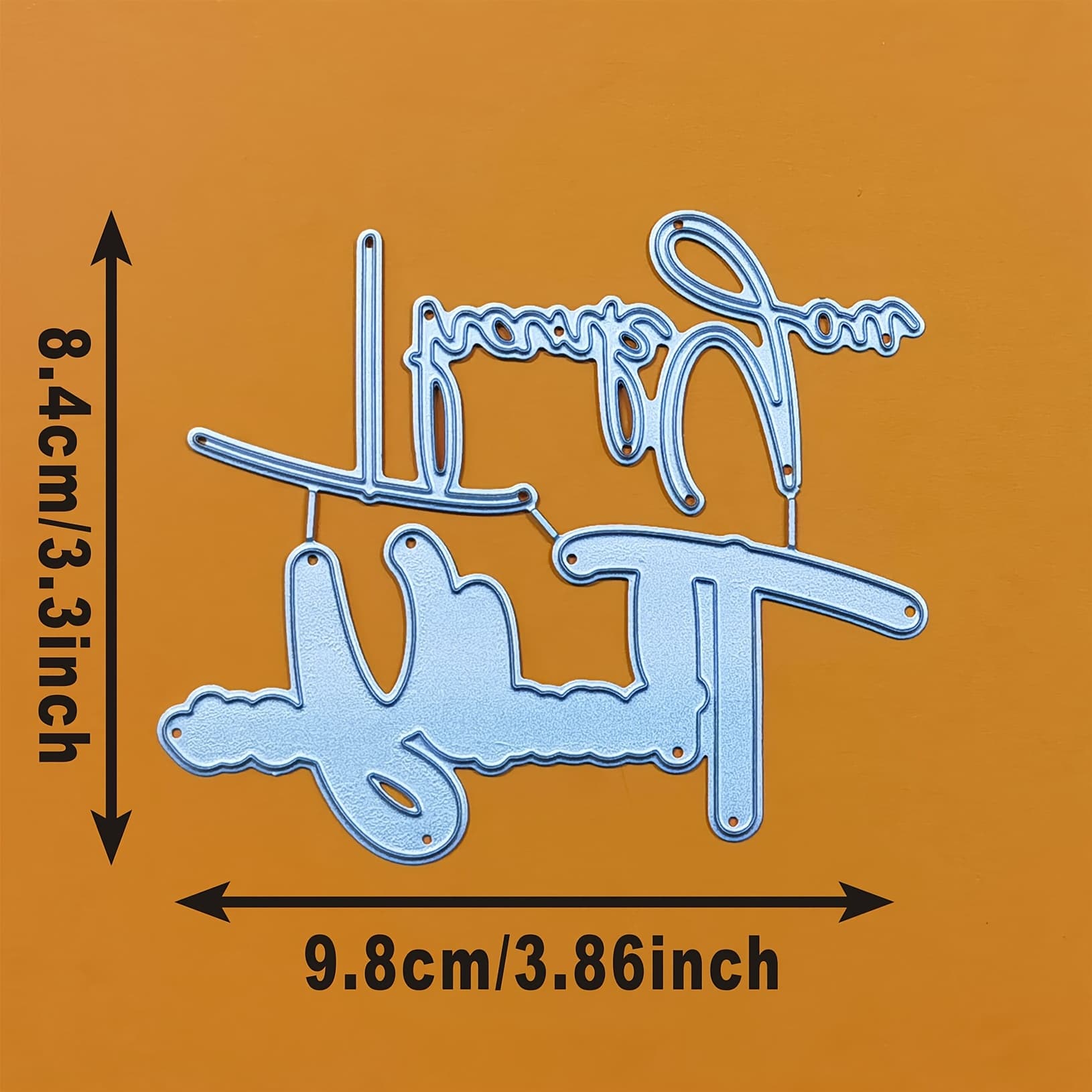 TEMU Thank You For Package, Breeze Script, Craft Metal Cutting Die For Card Making