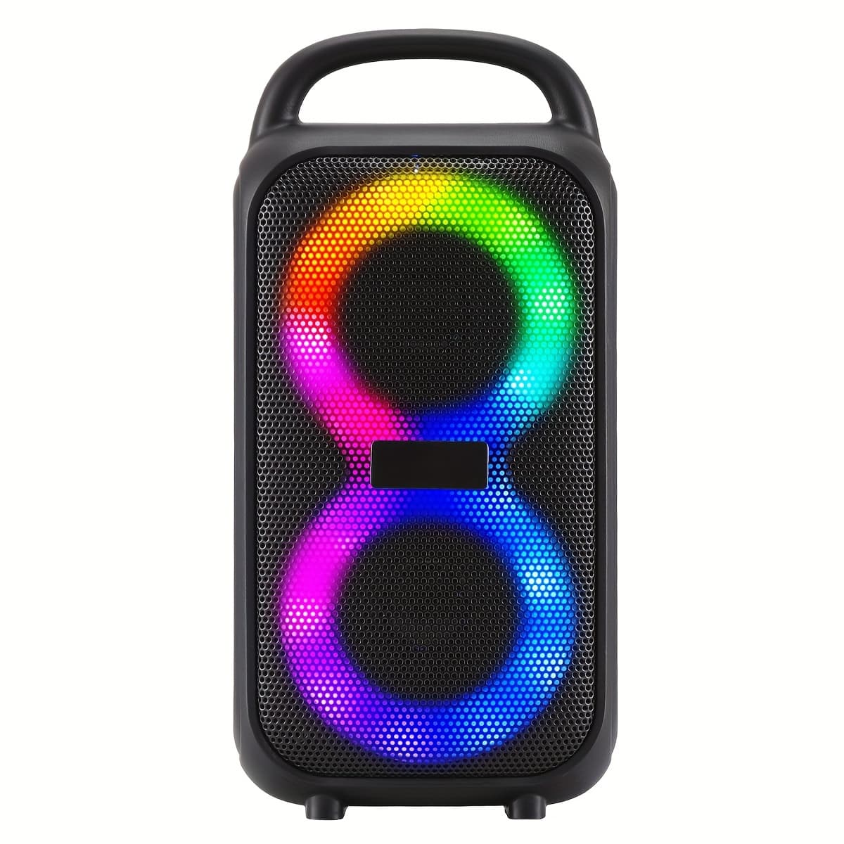 TEMU 2500w Portable Wireless Speaker With Double Subwoofer Heavy , Fm Radio, Lights, Loud Boom Box System Speaker For Home Outdoor Party Gifts