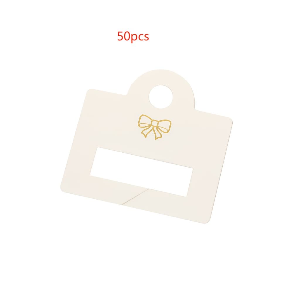 TEMU 50pcs Sticker Hollow Claw Clip Paper Card Hairpin Hair Additions Display Tag Cardboard Suitable For Jewelry Necklace Display Card