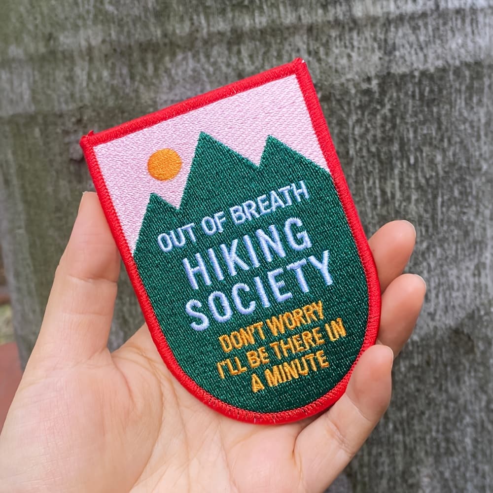 TEMU Respiratory Hiking Embroidery Patch Badge Heat-seal