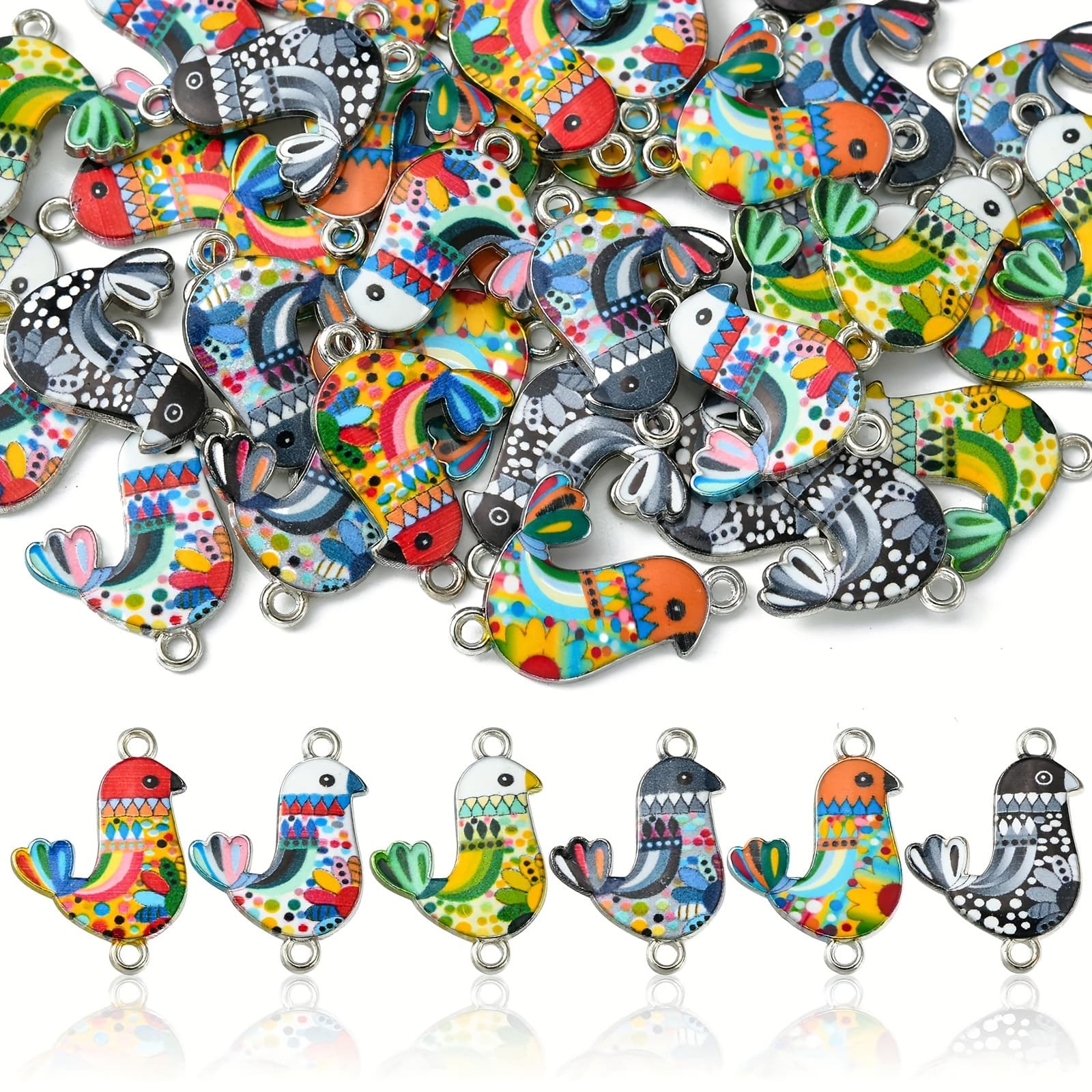 TEMU Random Mix Of 50pcs Of Small Bird Print Links