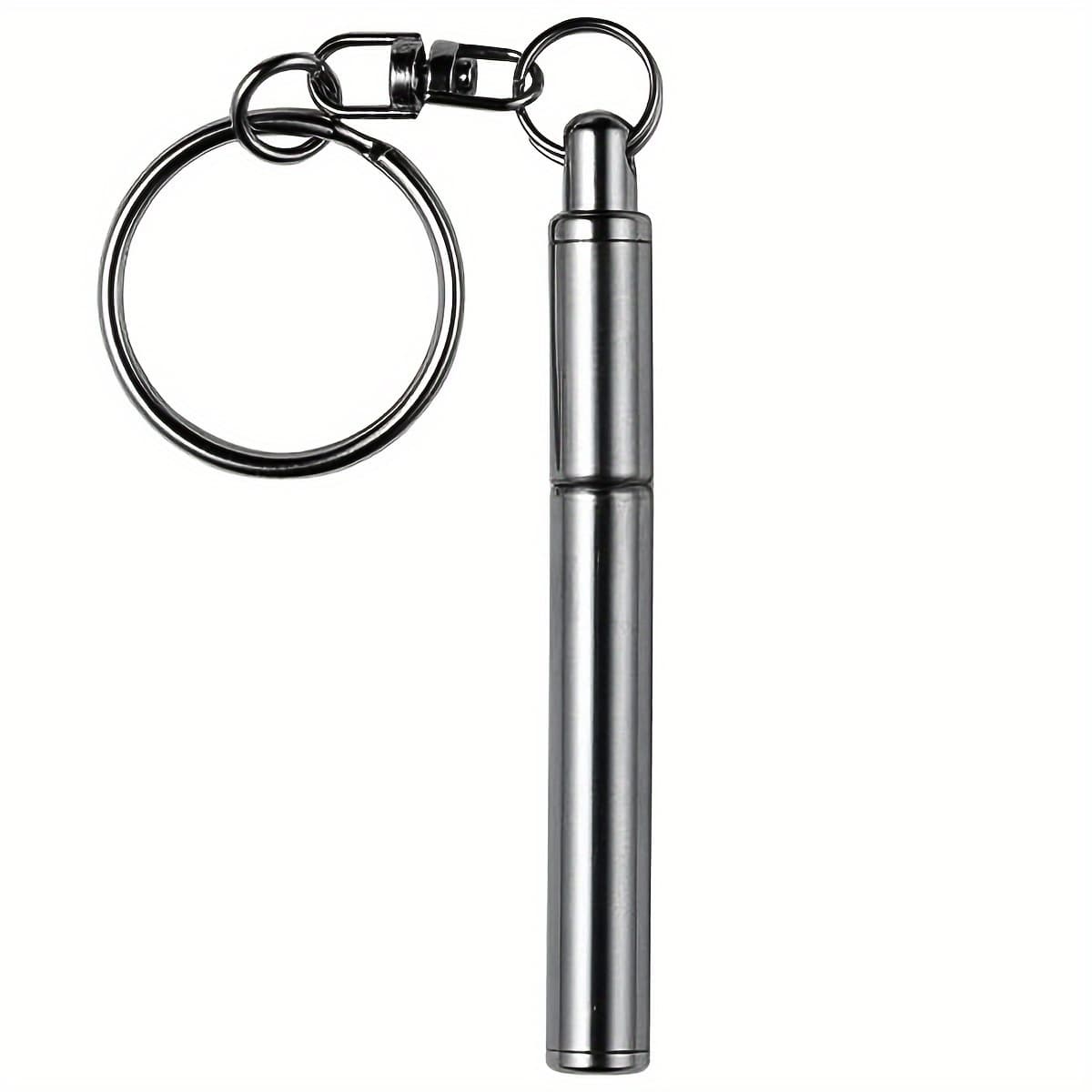 TEMU Mini Metal Key Ring Stainless Steel Telescopic Pen Keyring Telescoping Pen Tool
