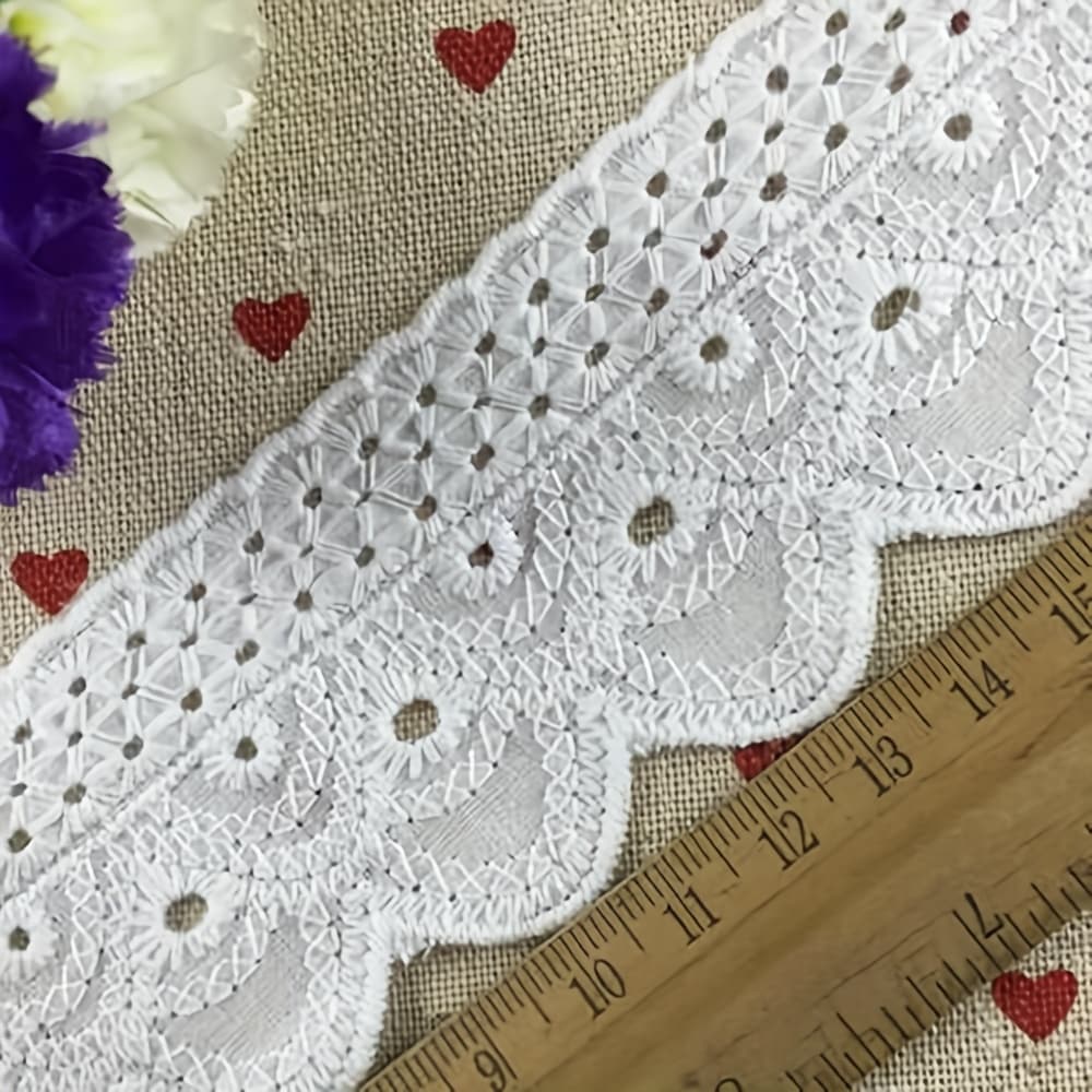 TEMU 5 Yards Embroidered Lace Trim Sewing Additions Clothing Additions Decorative Lace