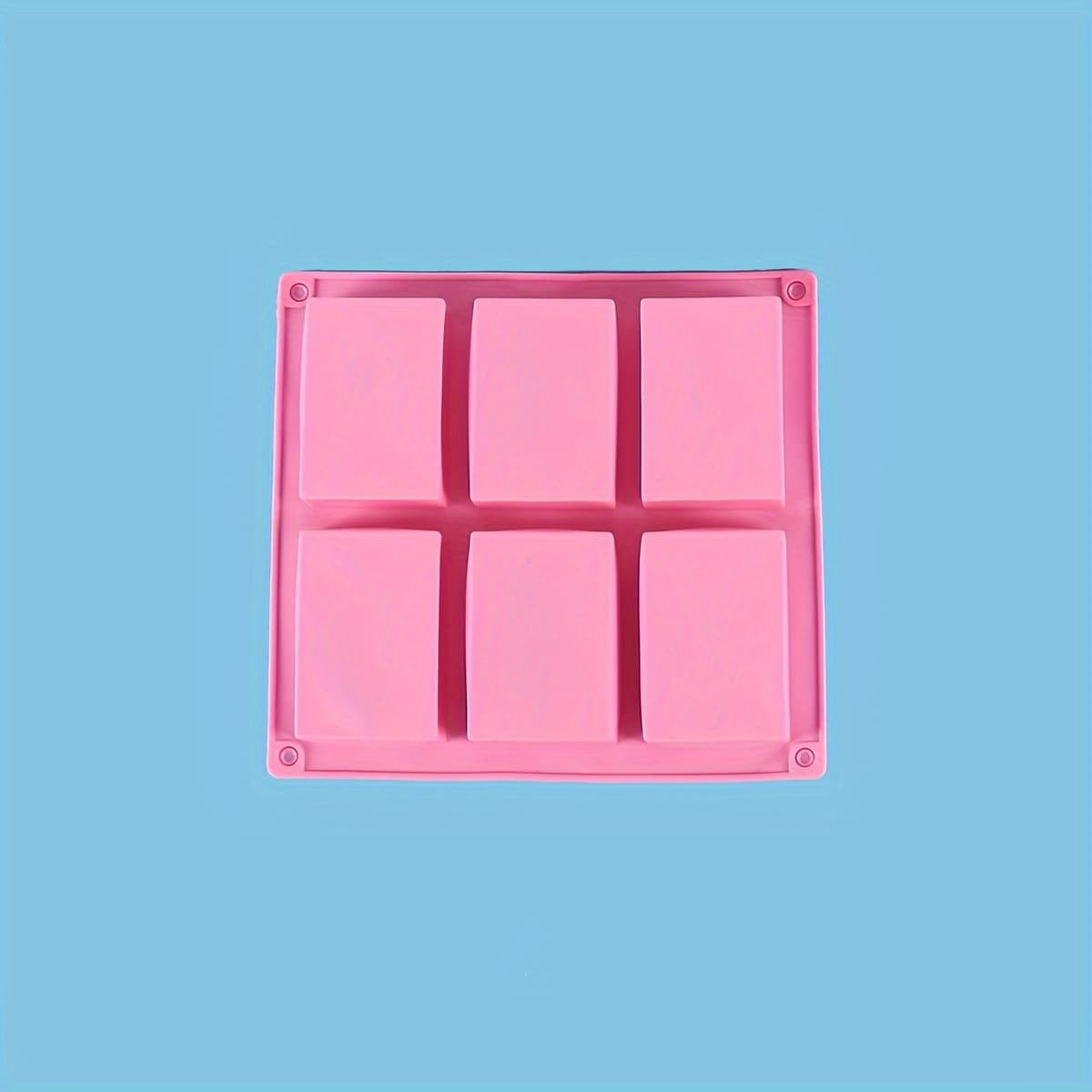 TEMU Versatile 6-cavity Silicone Mold For Diy Soaps, Muffins, Brownies & More - Craft Tool Essential
