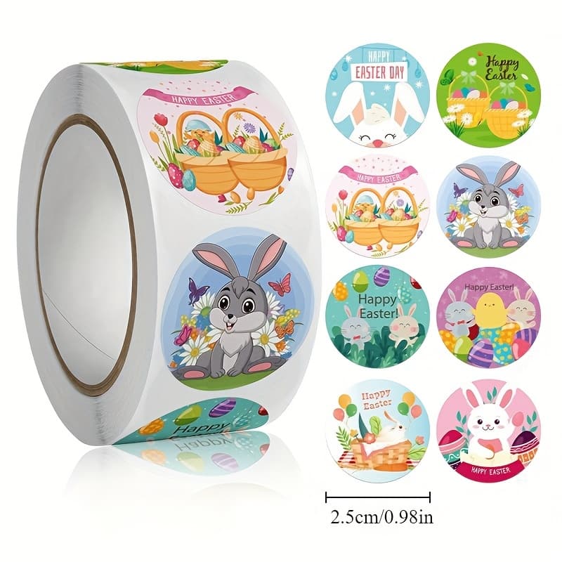 TEMU 500pcs Of Rabbit-themed Stickers Suitable For Backpacks, Luggage, Envelopes, Gift Packages, Baking Containers, Christmas, Easter, Birthday Events, Parties, -themed Gifts.