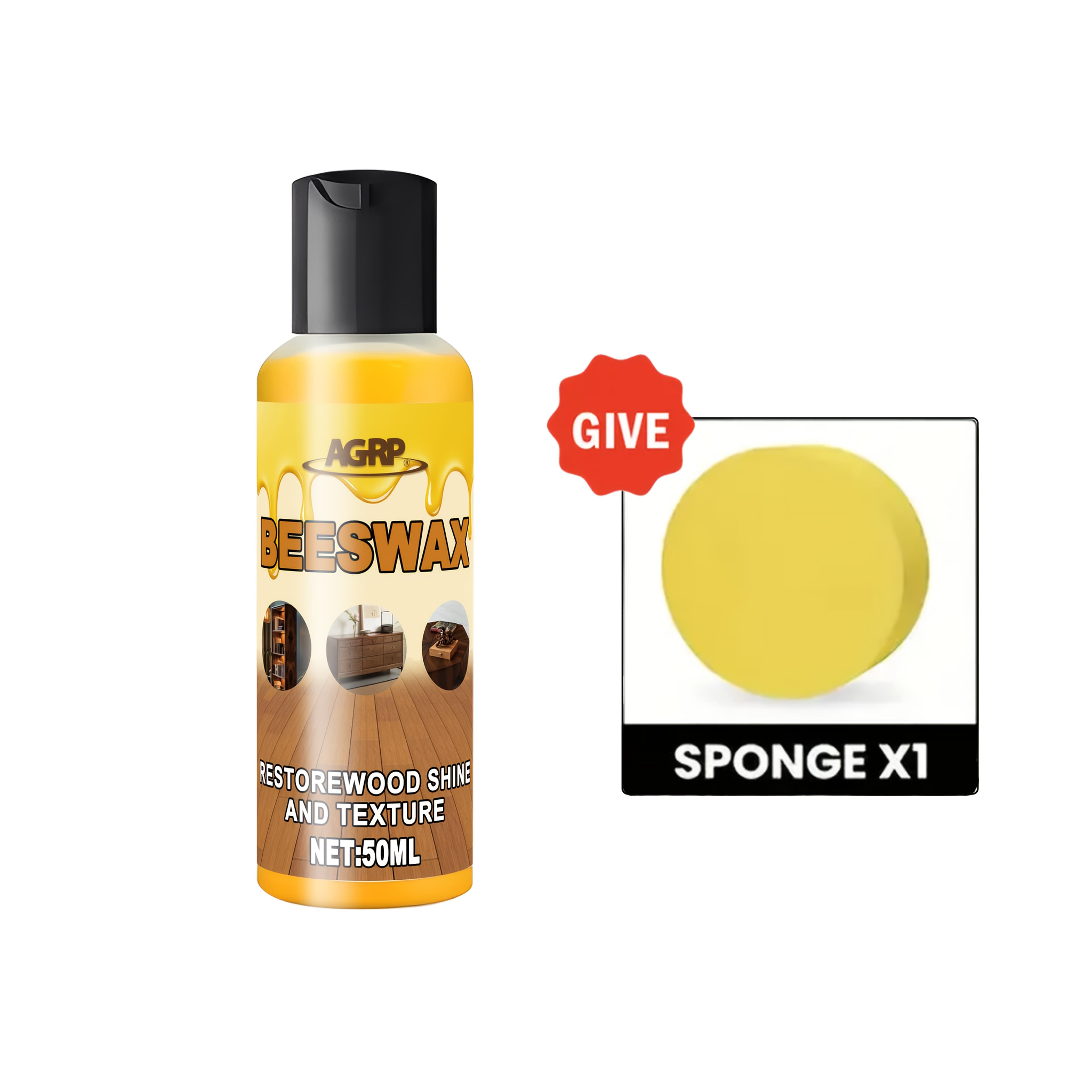 TEMU Wood Protector Made From Beeswax, Enhances Brightness And Durability, Non-tacky, Suitable For Cabinets, Stairs, And Cutting Boards