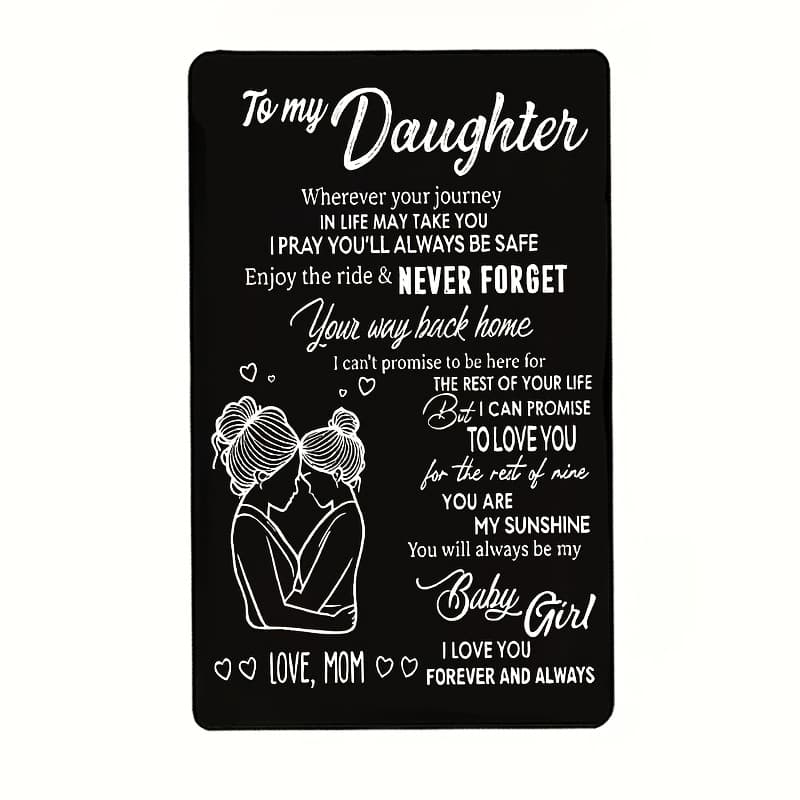 TEMU "you' Be My Sunshine" Mom To Daughter Wallet Card - Gift For, Graduation, - Wallet-suitable For Or Daughter With Parent Token