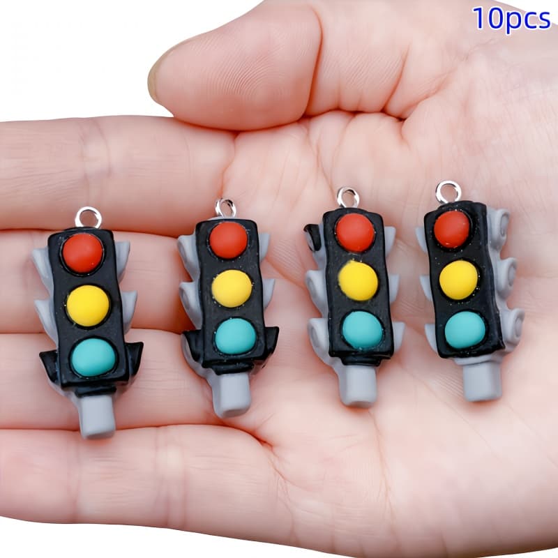 TEMU 10pcs Of Mini Stylish Resin Additions, Earrings, Necklaces, And Bag Pendants For Creative Decoration