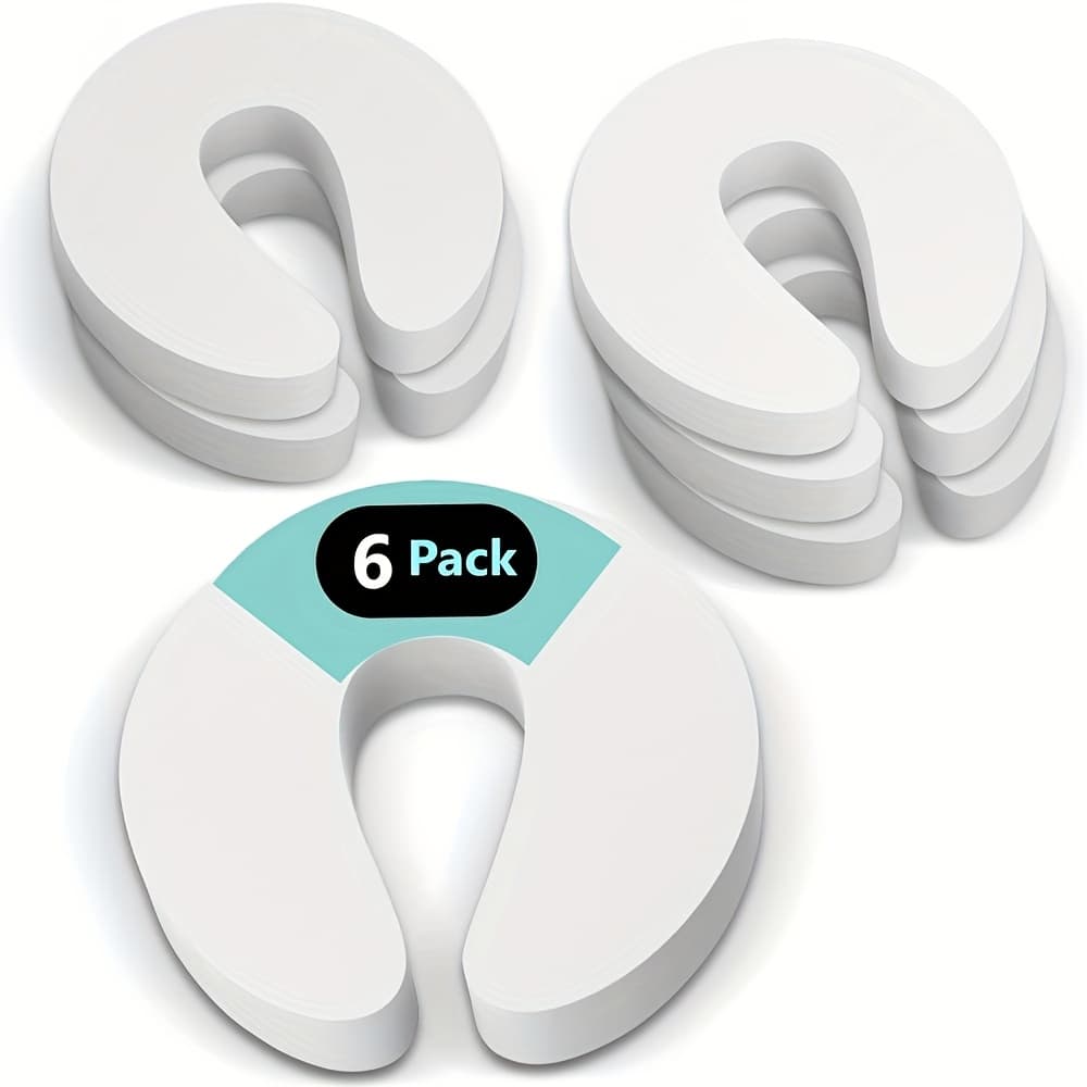 TEMU Set Of 6 Soft Foam Door Finger Pinch Protectors - Prevents Slamming And Ensures Safety For Pets, Reducing The Of Injuries