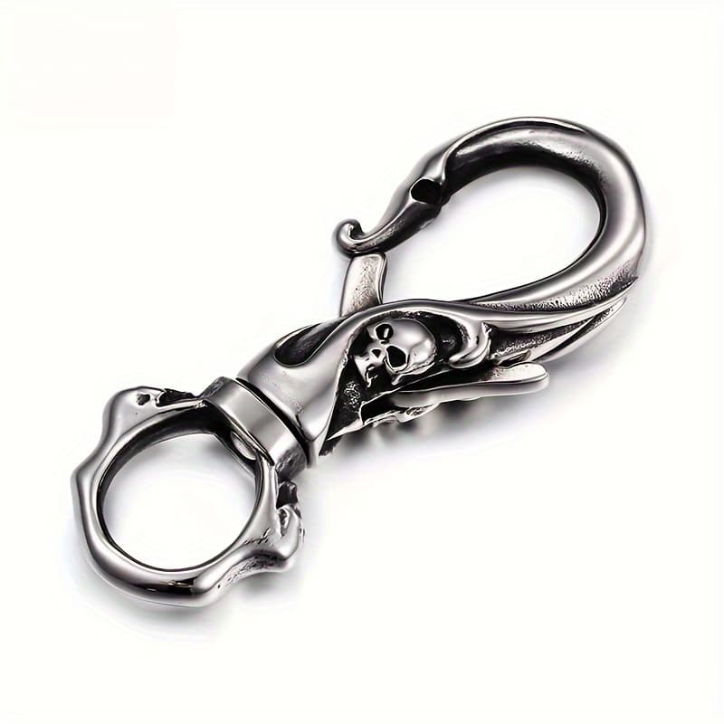 TEMU Fashionable And Personalized Skull Stainless Steel Men's Keychain