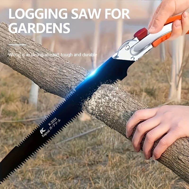 TEMU Muddy Hand Saw With Sheath - Compact, Durable, Lightweight, Ergonomic, Multi-functional Outdoor Hunting Tree Saw | Includes Plastic Sheath With Belt Loop