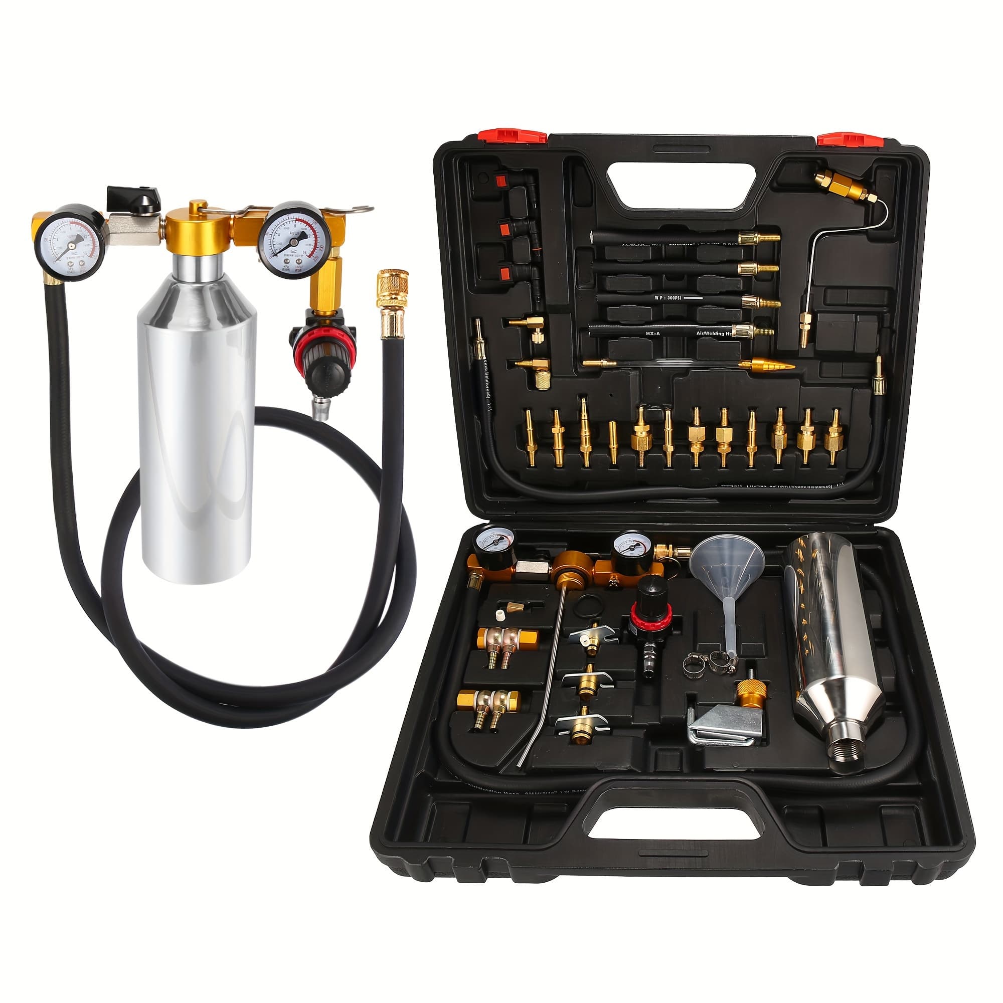 TEMU X Autohaux Automotive Non Fuel Injector Cleaner Cleaning Tool Kit & Tester Fuel Intake System With Carrying Case For Petrol Car