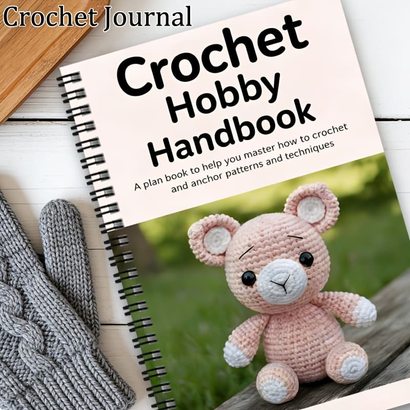 TEMU 1pc Funny Crocheting Spiral Notebook & Crocheters Log Book Journal, Knit & Crochet , Yarns, Hooks, & Designs, Crochet Gifts For Crochet Lovers Women Men