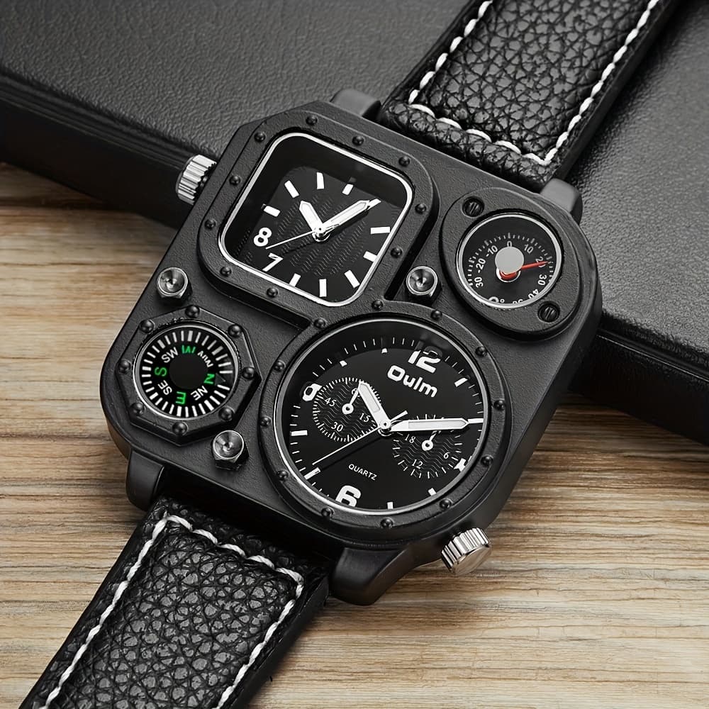 TEMU Men's Stylish Watch, Luxury Quartz Watch