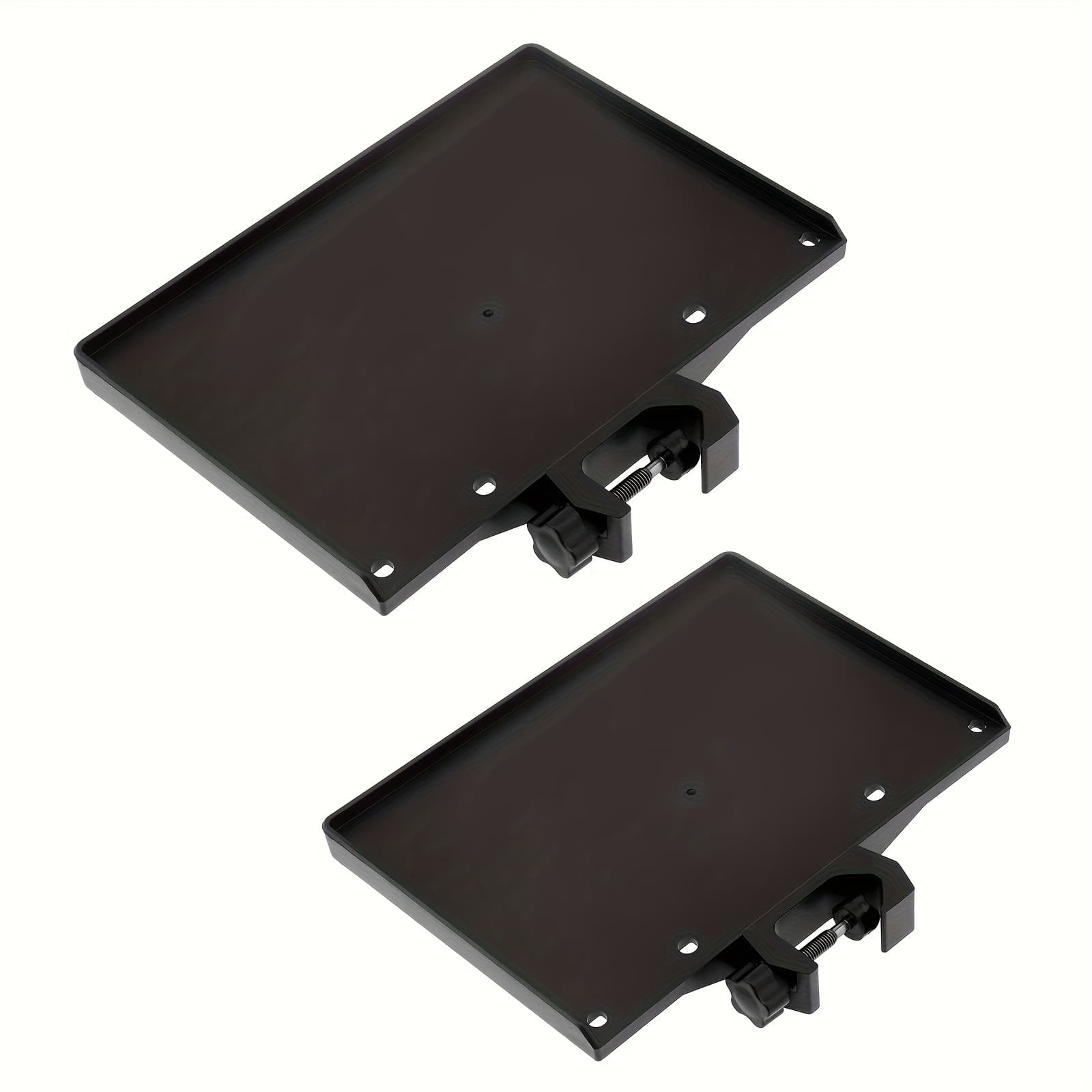 TEMU 2pcs Adjustable Universal Microphone Stand Tray For Live Streaming/ Music Sheet/ Recording, 5.5 X 7.9 And 6.8 X 9.4 Inch Mic Stand Trays