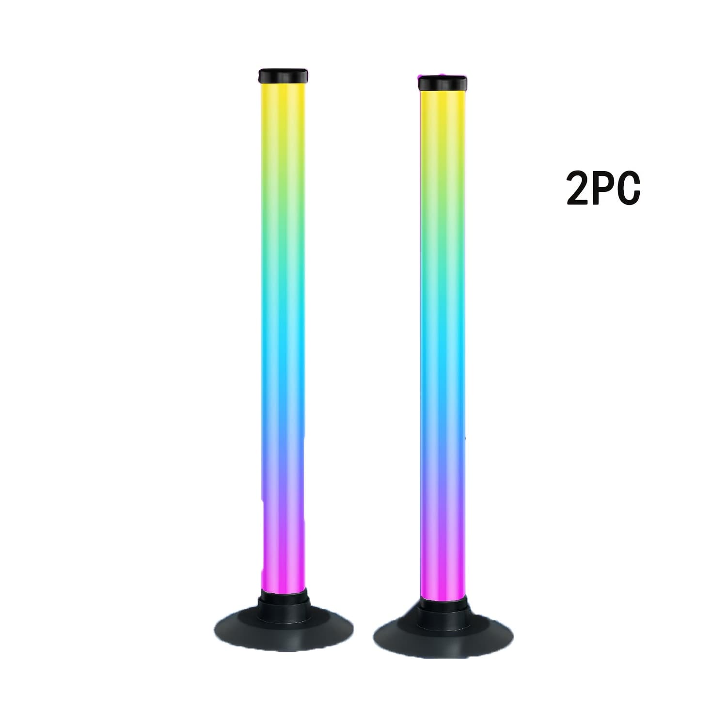 TEMU Led Table Lamp Set With Music Atmosphere, Usb, Rgb Ic Via App, Synchronized With Music, With Remote Control, For Home Decor, Game Room, Tv Background, Gift, No Batteries Required