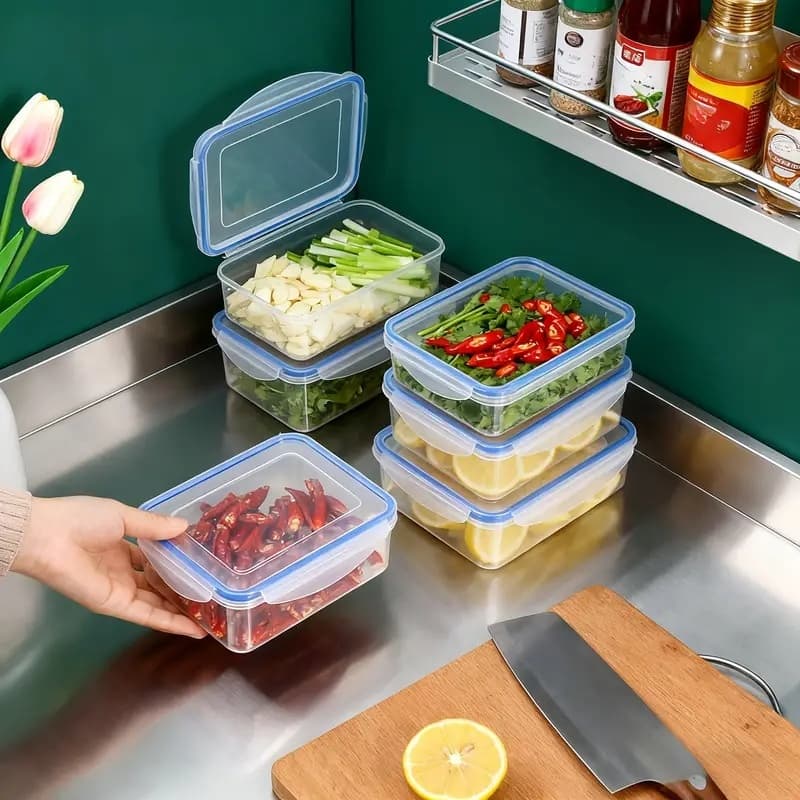 TEMU 1pack/4packs Food Storage Containers With Lids, Meal Prep, Pantry Kitchen Storage Containers For Lunch, Leak Proof, Airtight Glass Lunch Bento Boxes For Microwave, Oven, Freezer And Dishwasher