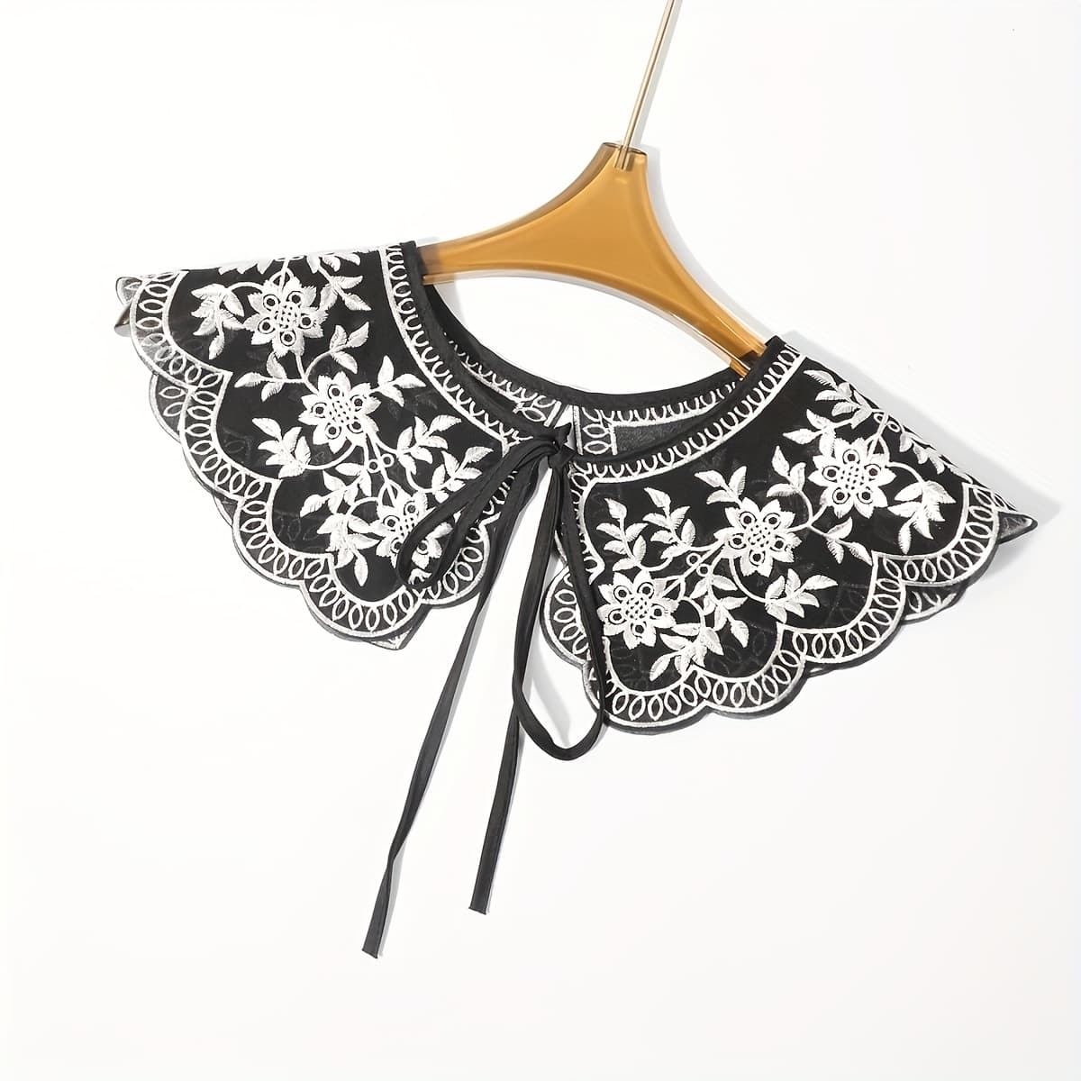TEMU Vintage Fashion Embroidered Detachable Collar