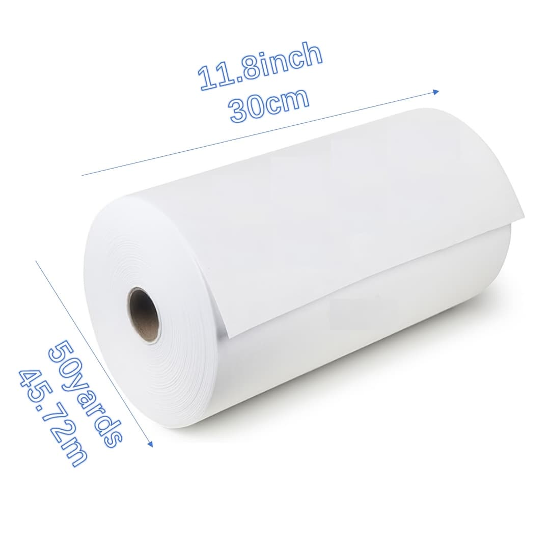 TEMU 1 Roll 11.8'' X 50 Yd Tear Away Embroidery , 1.8 Ounce, 51gsm, Medium Weight Embroidery Backing For Machine Embroidery Hand Sewing Support