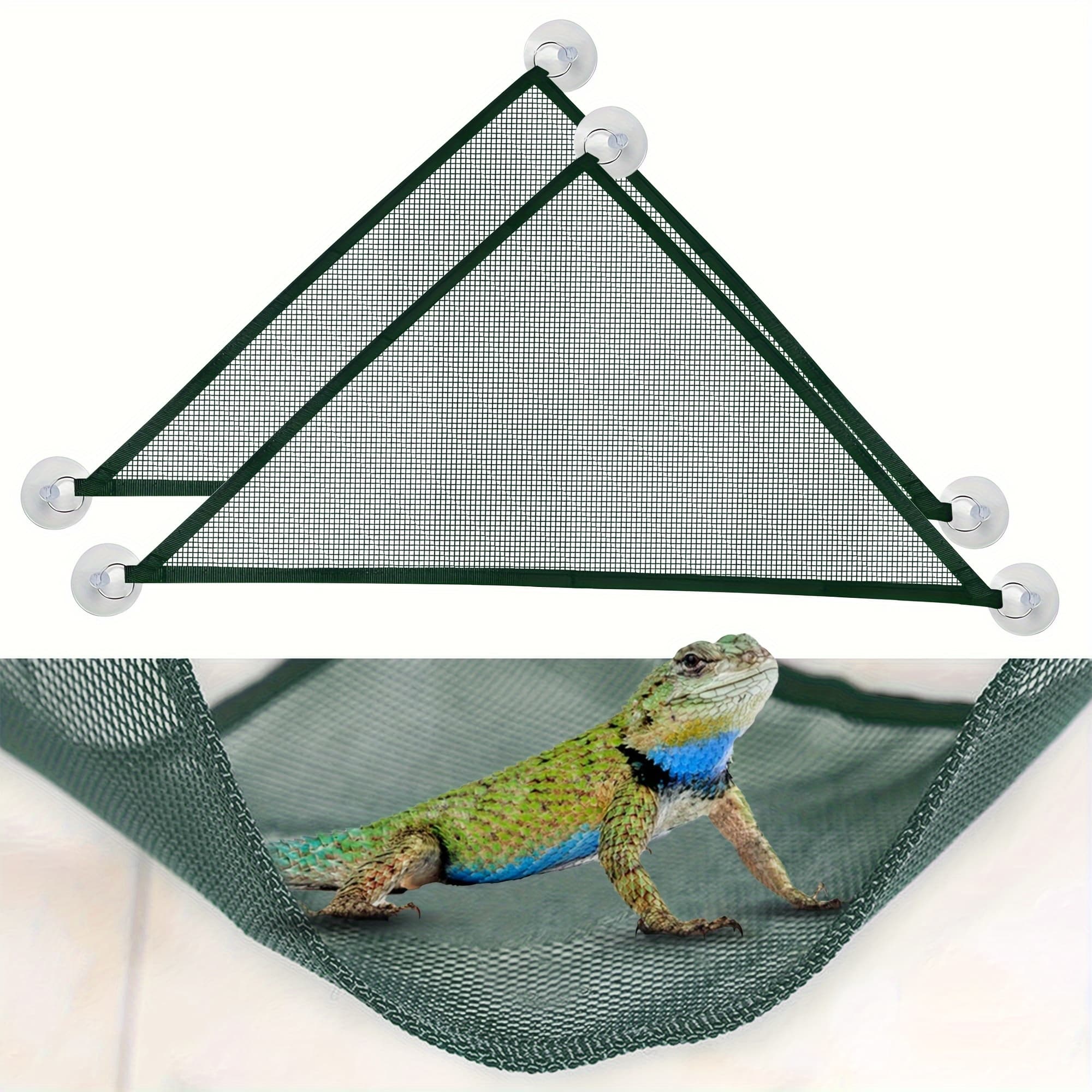 TEMU 2pcs Bearded Dragon & Hammocks - Breathable Mesh, Detachable, Ideal For Large & Small Lizards And , , Reptile Hammock
